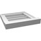 Ekena Millwork Vertical Surface Mount PVC Gable Vent w/ 2"W x 2"H , Brickmould Sill Frame, 14"W x 14"H GVPVE14X1403SN - alternate 2